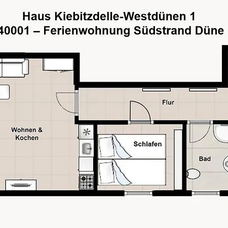 Haus Kiebitzdelle-westduenen 1 Suedstrand Duene 1 Apartment *